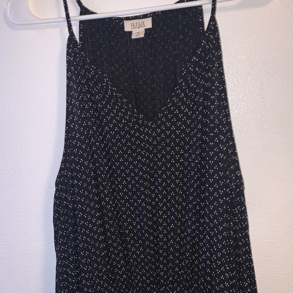 Black & White Print Summer Dress Ties at Waist Pockets A.N.A. Size XL - Picture 3 of 8